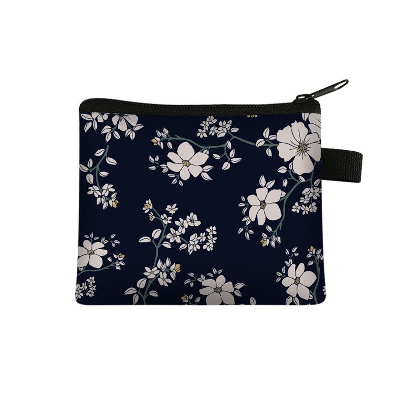 Wholesale Polyester Floral Coin Purse Ladies Coin Key Storage Bag
